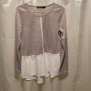 Grey and White blouse